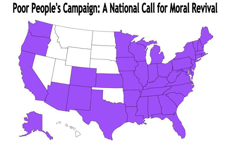Poor People's Campaign Map